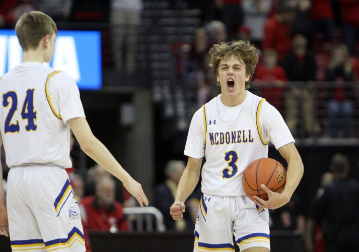 Division 5 boys basketball state semifinal: McDonell vs Fall River 3-17-23