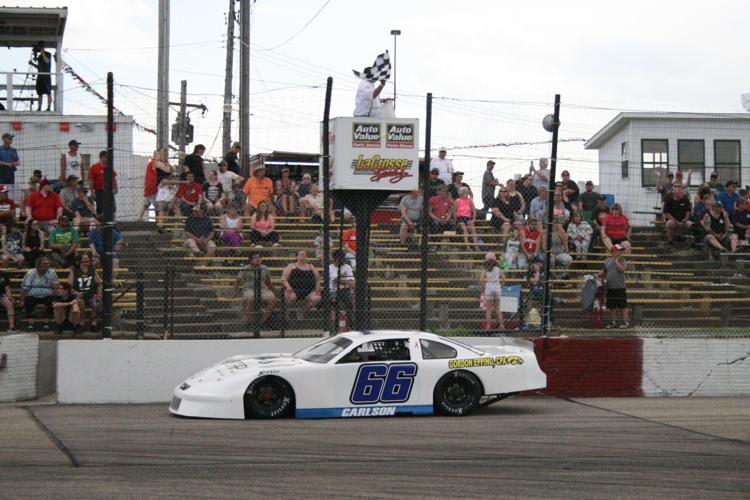 La Crosse Fairgrounds Speedway Goede dominates Late Model twin features