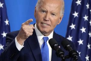 In 'blue wall' push, Biden defiantly says he's 'not going anywhere' as he slams Trump, Project 2025