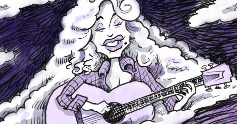 Dolly Parton remembered for gift of literacy in Phil Hands' cartoon