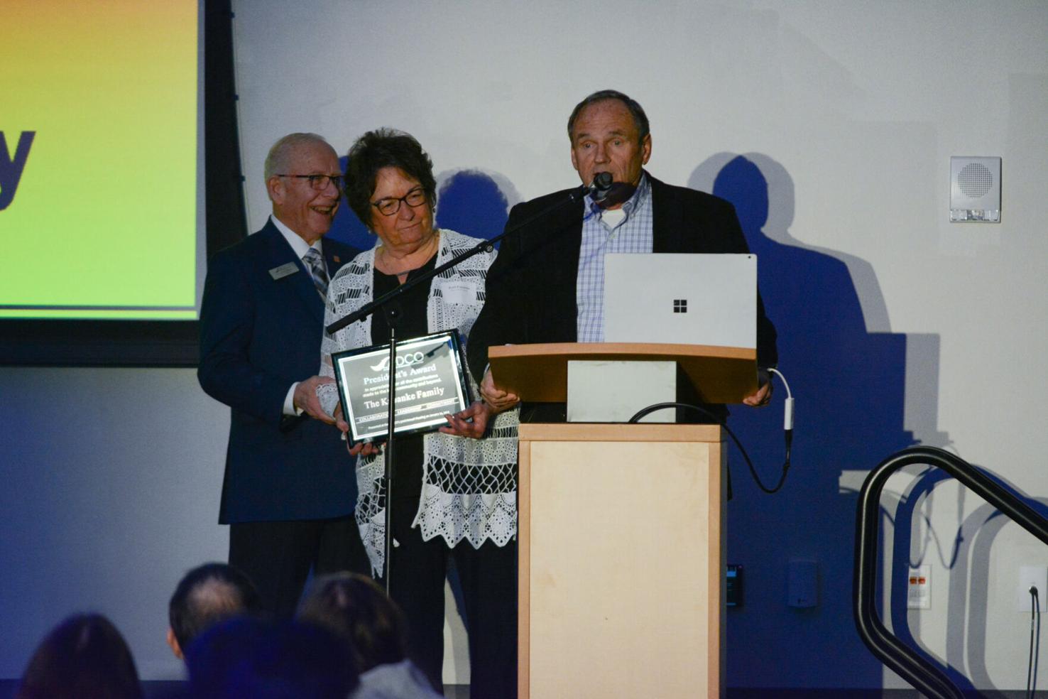 UW President Jay Rothman speaks to local business leaders