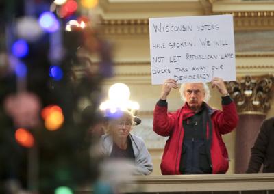 protesters heckle scott walker during christmas tree christmas tree foot switch