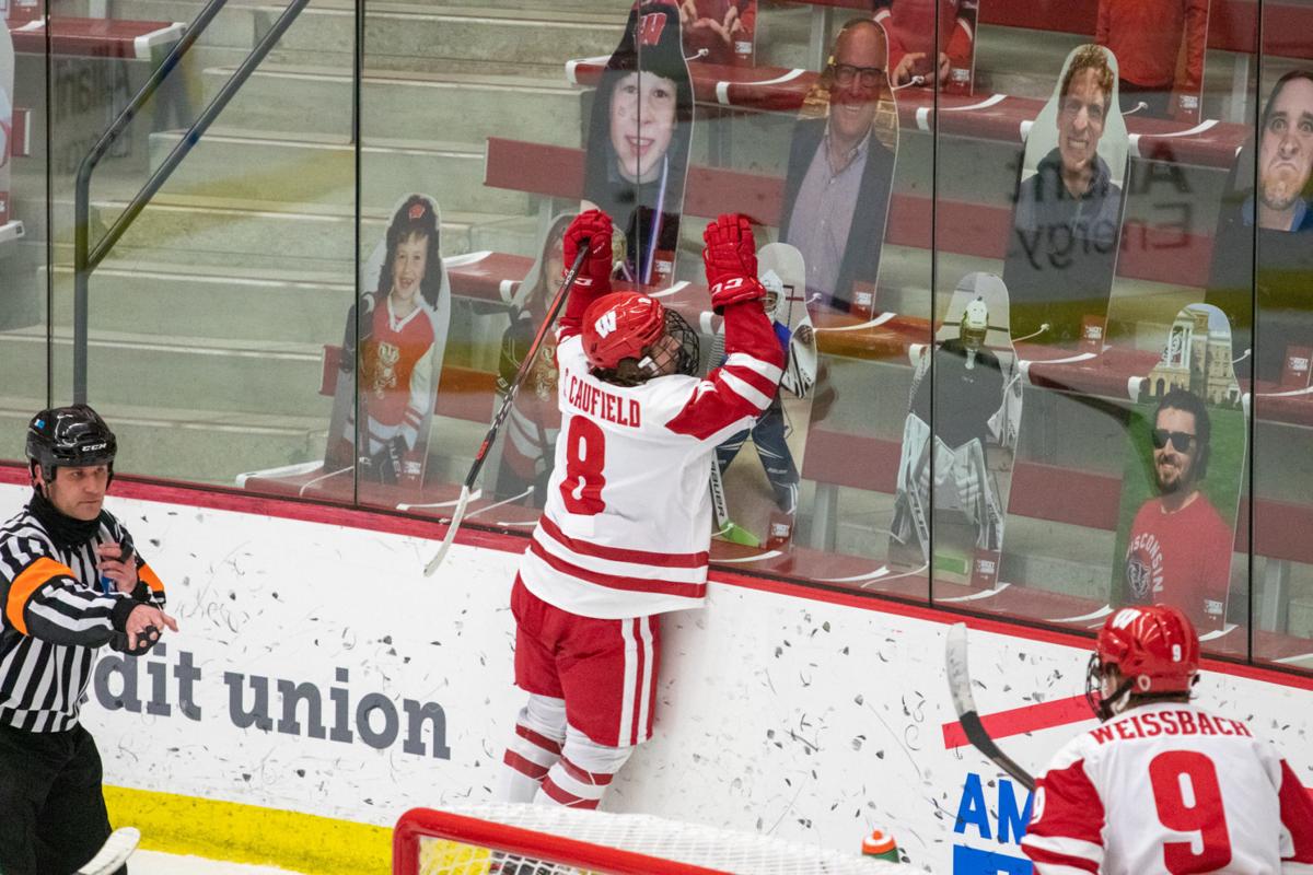 Cole Caufield, Dylan Holloway both score twice in Badgers' rout of Michigan State | College ...