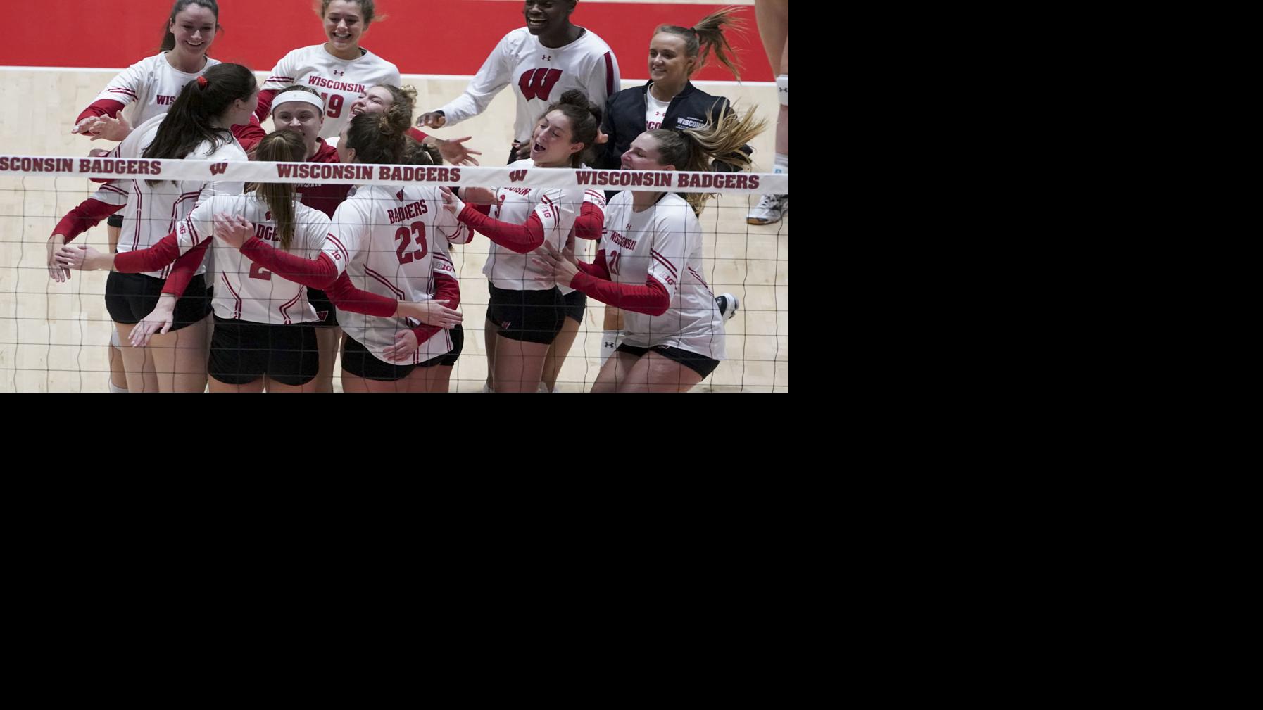 Badgers volleyball team sweeps Indiana, clinches program's best Big Ten