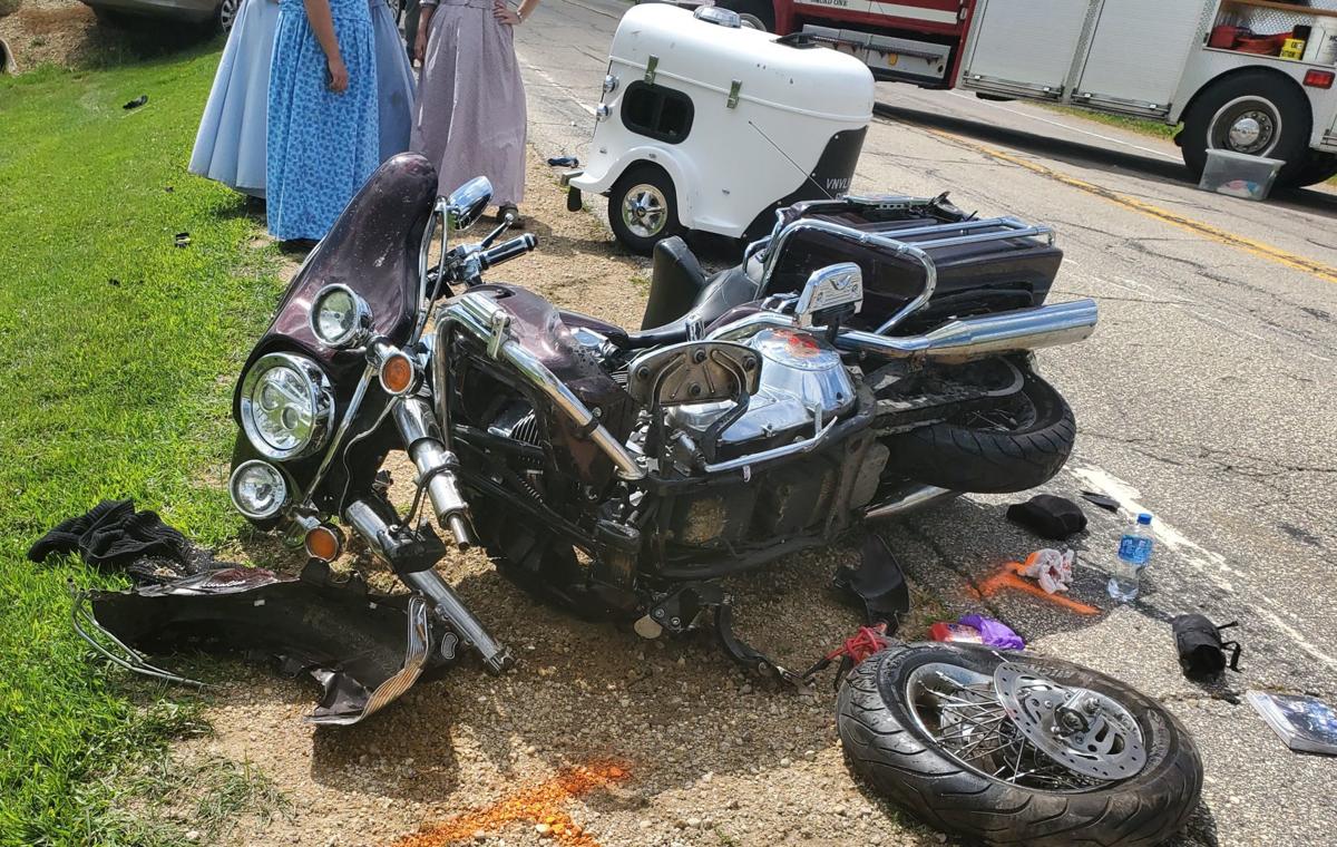 Van vs. motorcycle accident