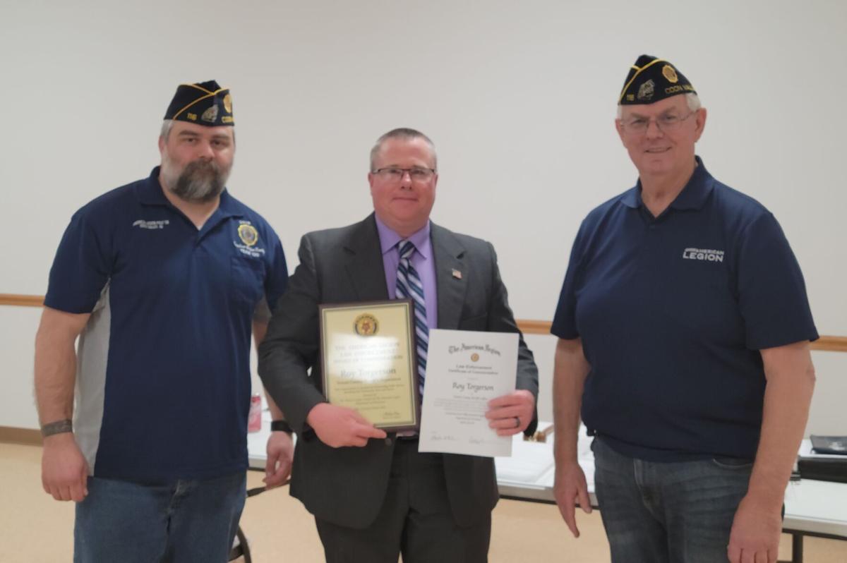 Deputy Roy receives Vernon County Legion Law Officer of the