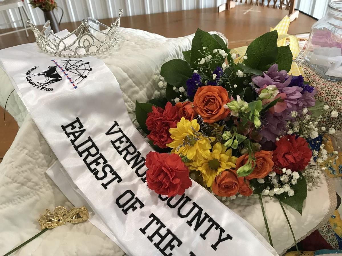 Vernon County Fairest of the Fair sash and crown