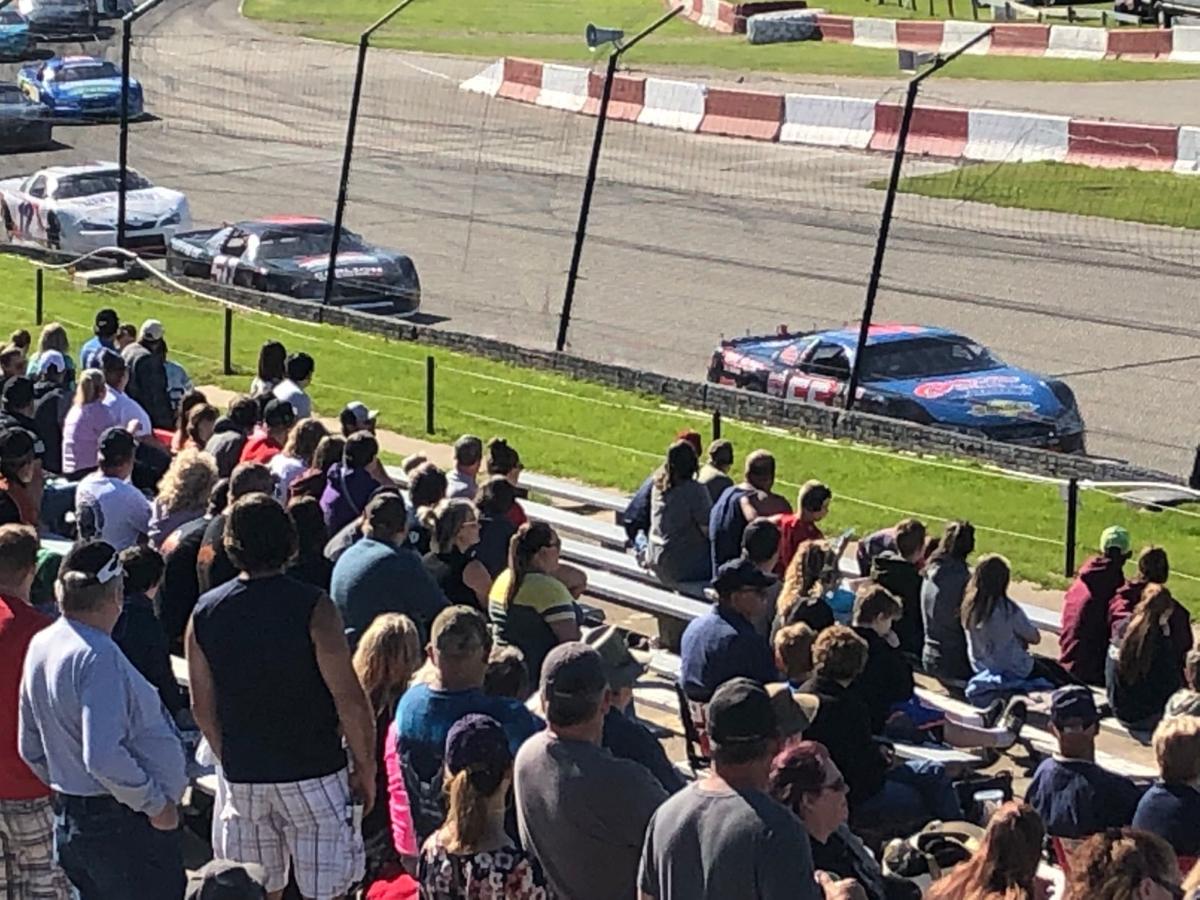 La Crosse Fairgrounds Speedway (story, video) Steve Carlson holds off