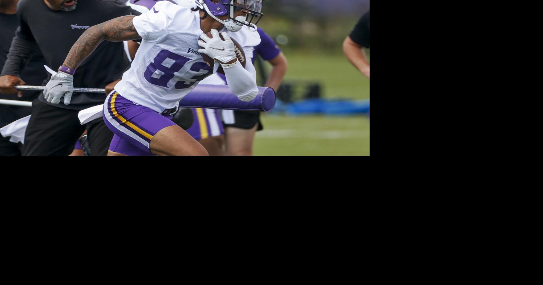 Minnesota Vikings wide receiver Jalen Nailor (83) runs against the Denver  Broncos during an NFL preseason football game, Saturday, Aug. 27, 2022, in  Denver. (AP Photo/Jack Dempsey Stock Photo - Alamy