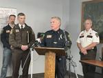 Winona Police Chief, Tom Williams, speaks press briefing for kingsbury's disappearance.