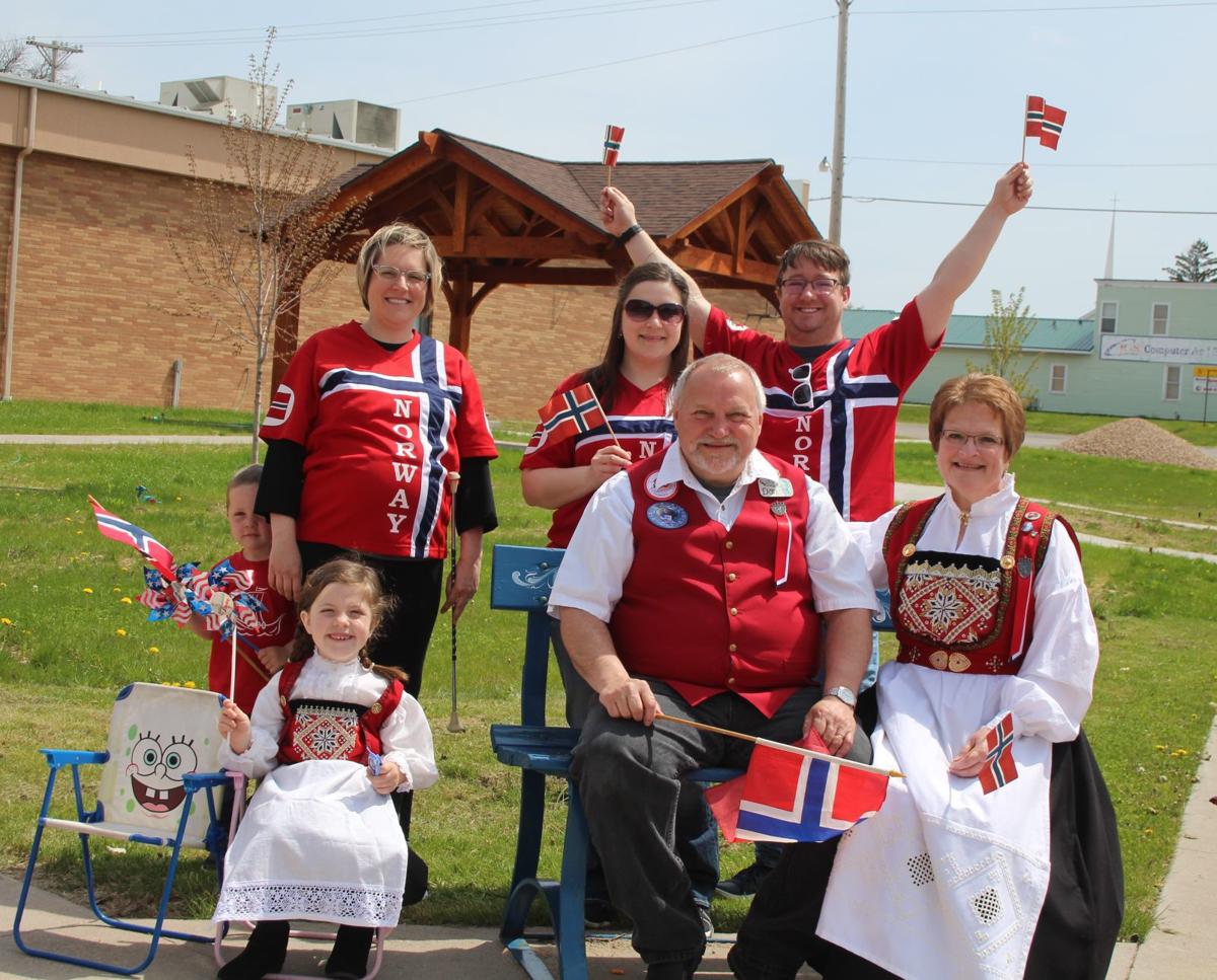 Flag-waving family