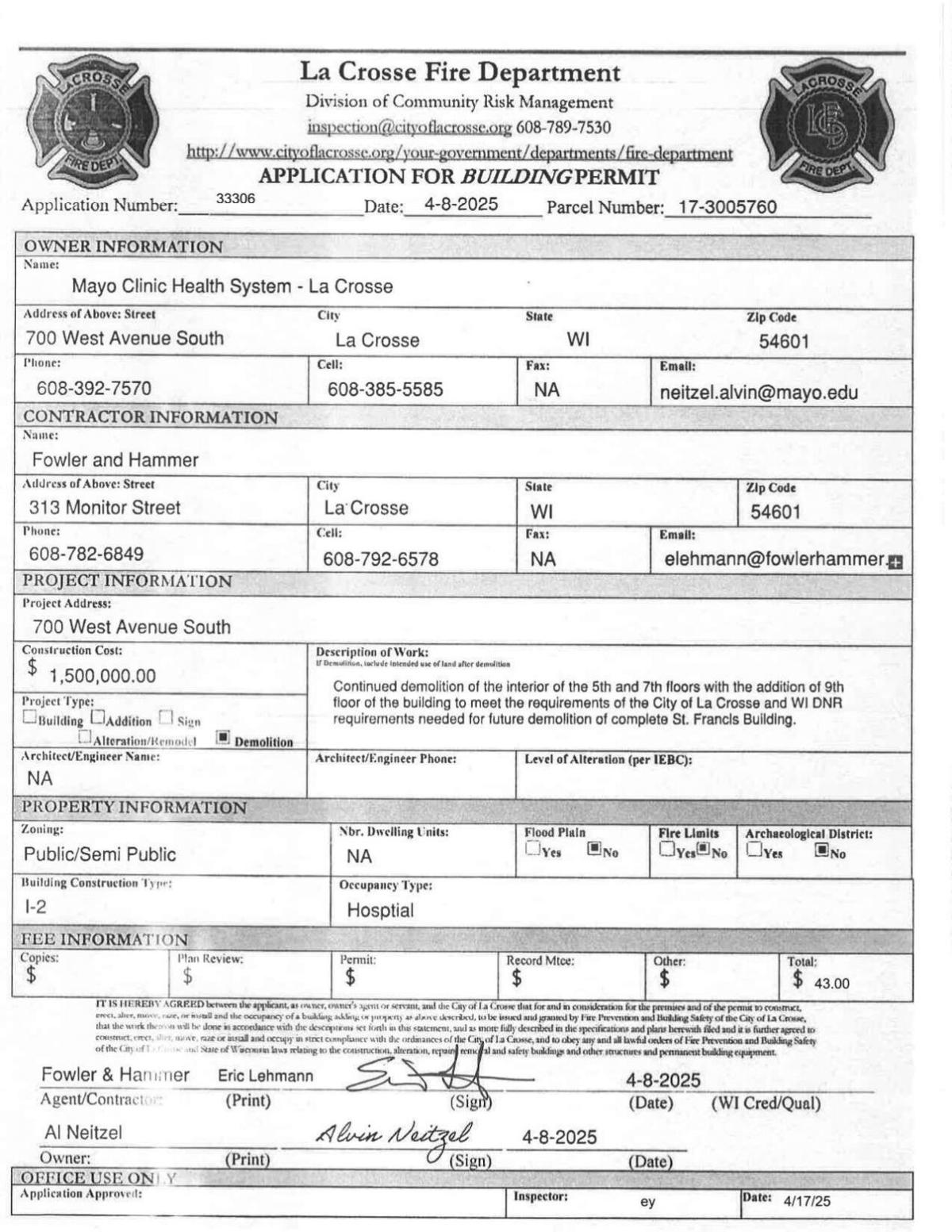 Mayo Health Clinic to demolish historic hospital buildings