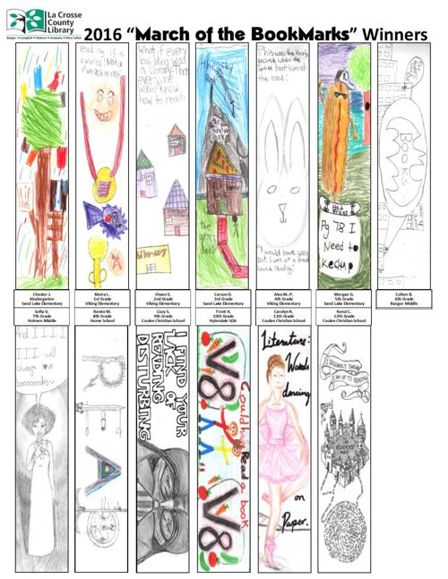 Winners named in library bookmark contest Couleecourier