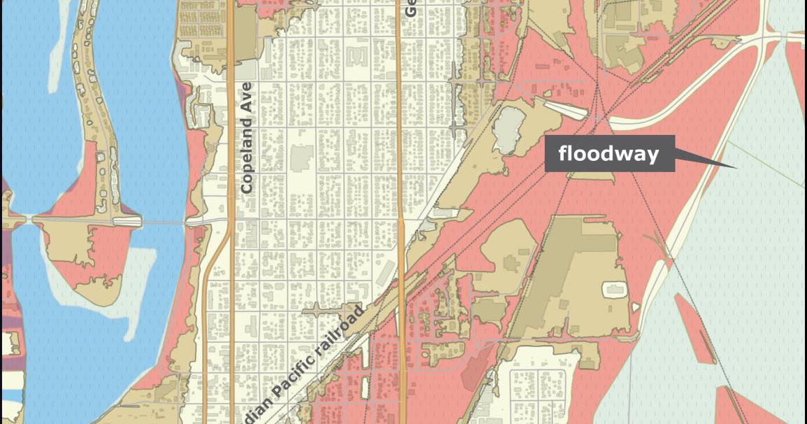 La Crosse North Side flood plain map