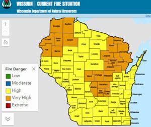 Wisconsin DNR asks for no outdoor burning due to elevated fire danger