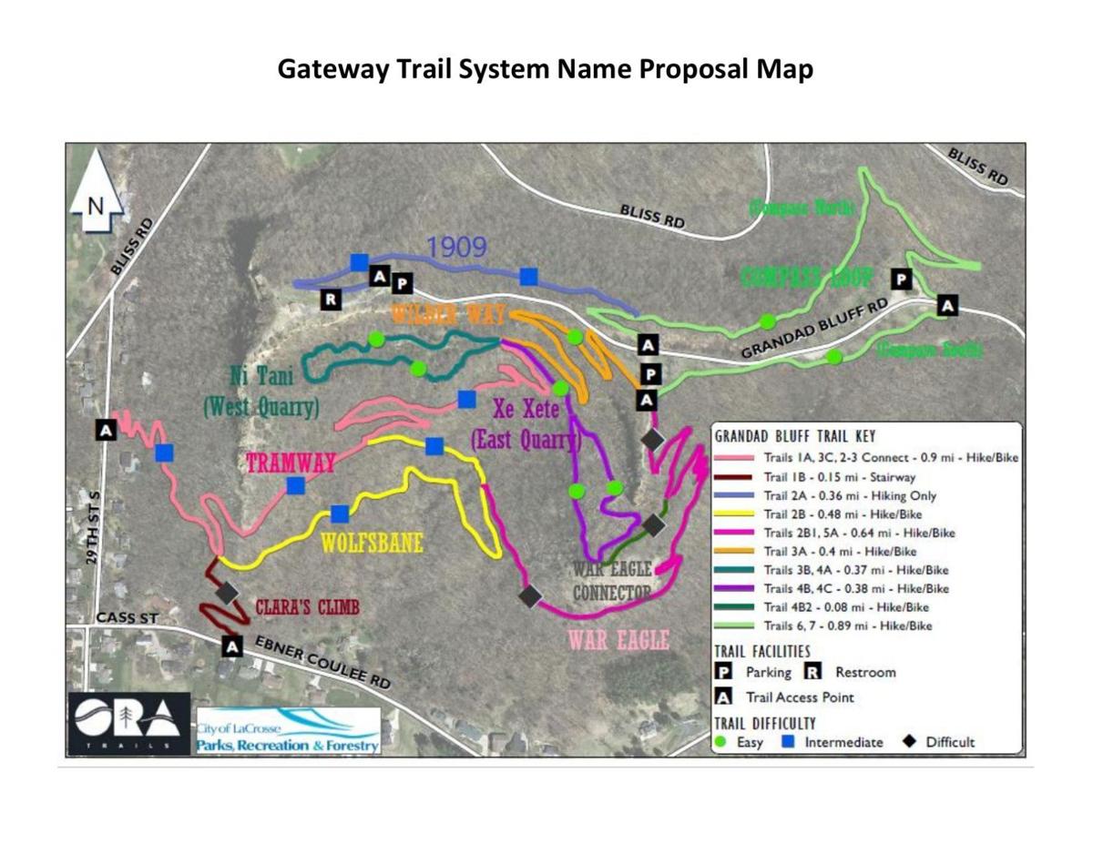 Grandad Bluff Trail Map Names For Grandad Bluff Trails Will Honor Indigenous People, History Of La  Crosse | News | Lacrossetribune.com