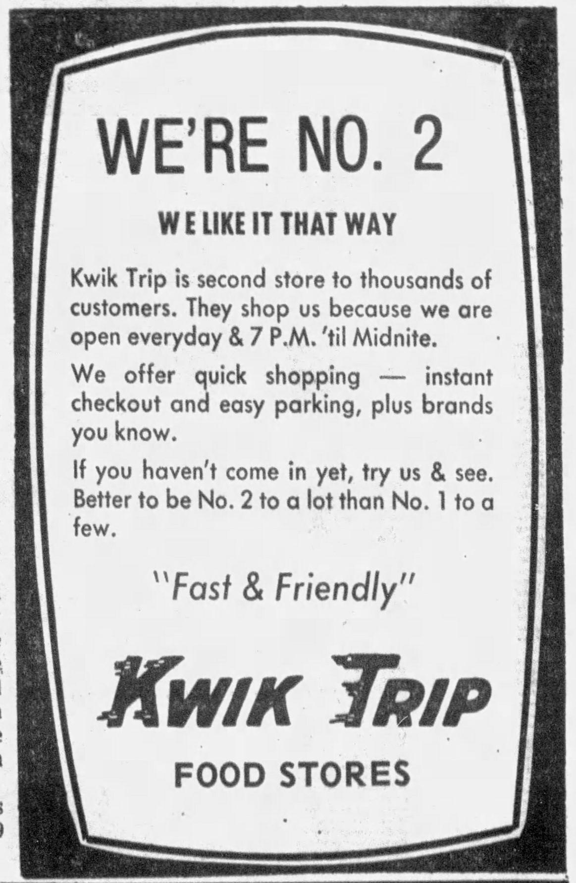 From Tribune files The early years of Kwik Trip in La Crosse