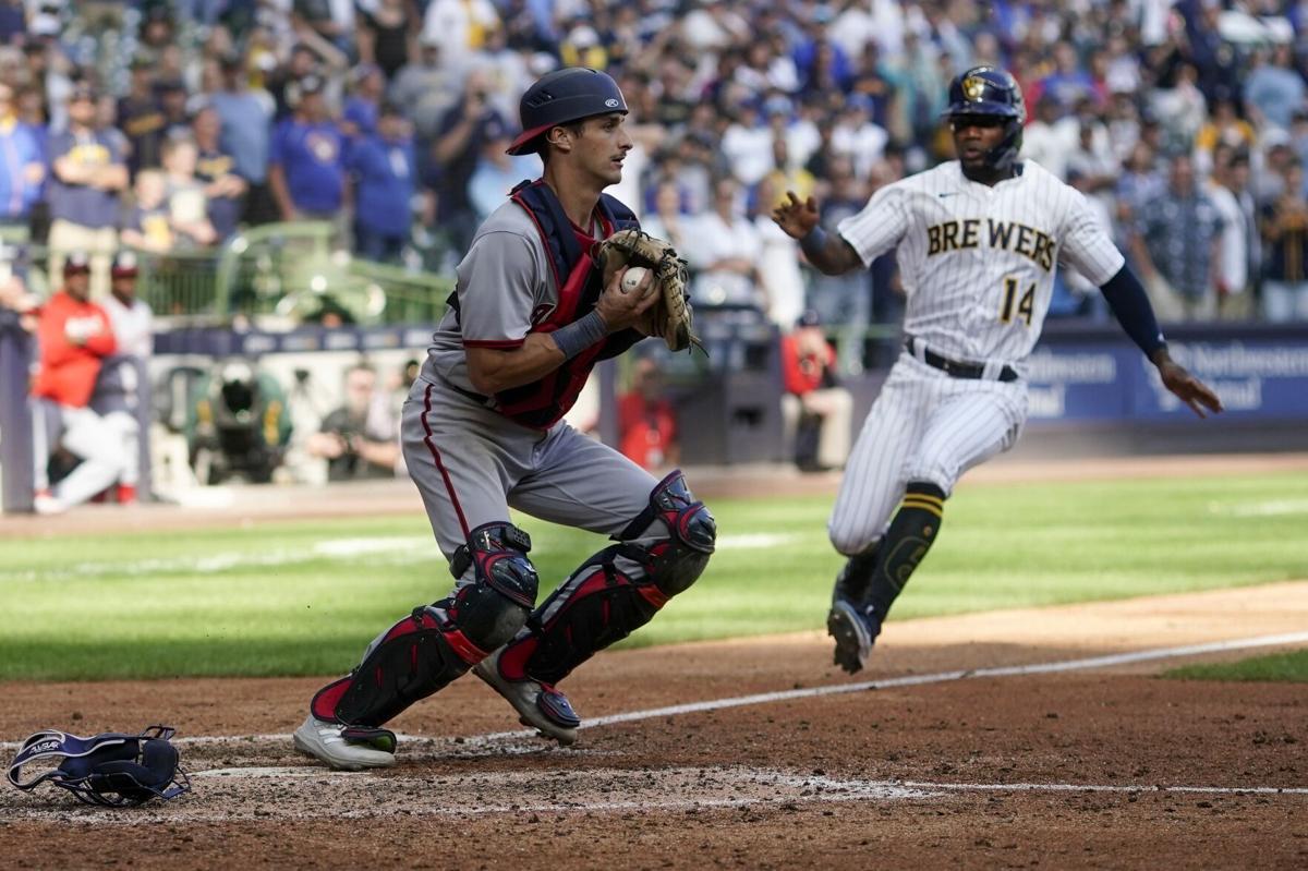 Mark Canha's grand slam gives NL Central-leading Milwaukee Brewers victory  over Washington Nationals