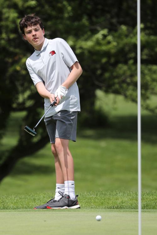 Prep boys golf photo: Milton freshman Brett Wieland