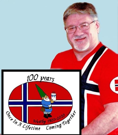 Westby's 100th birthday party logo