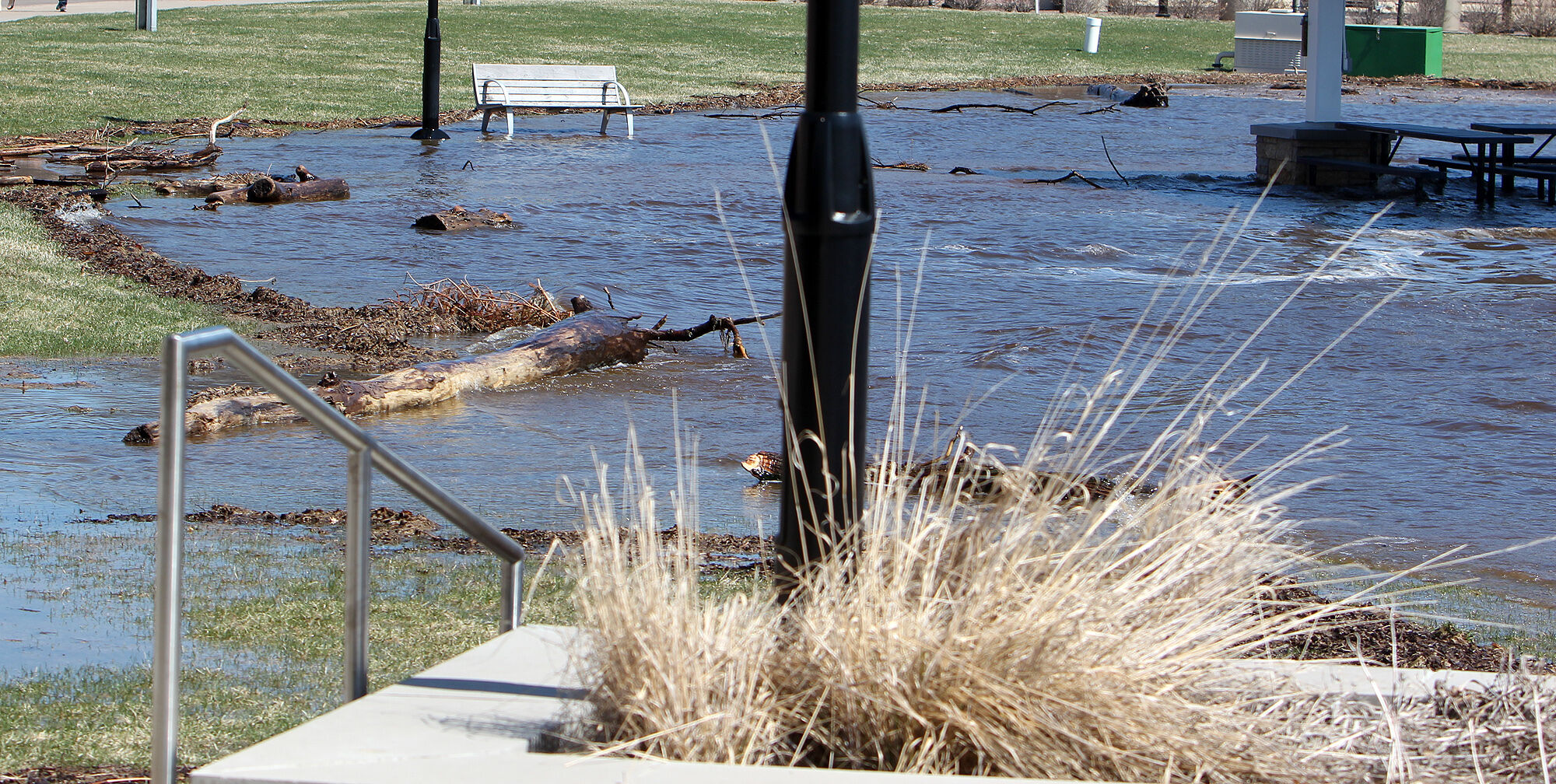 Chippewa River spills out of its banks forces street closures in