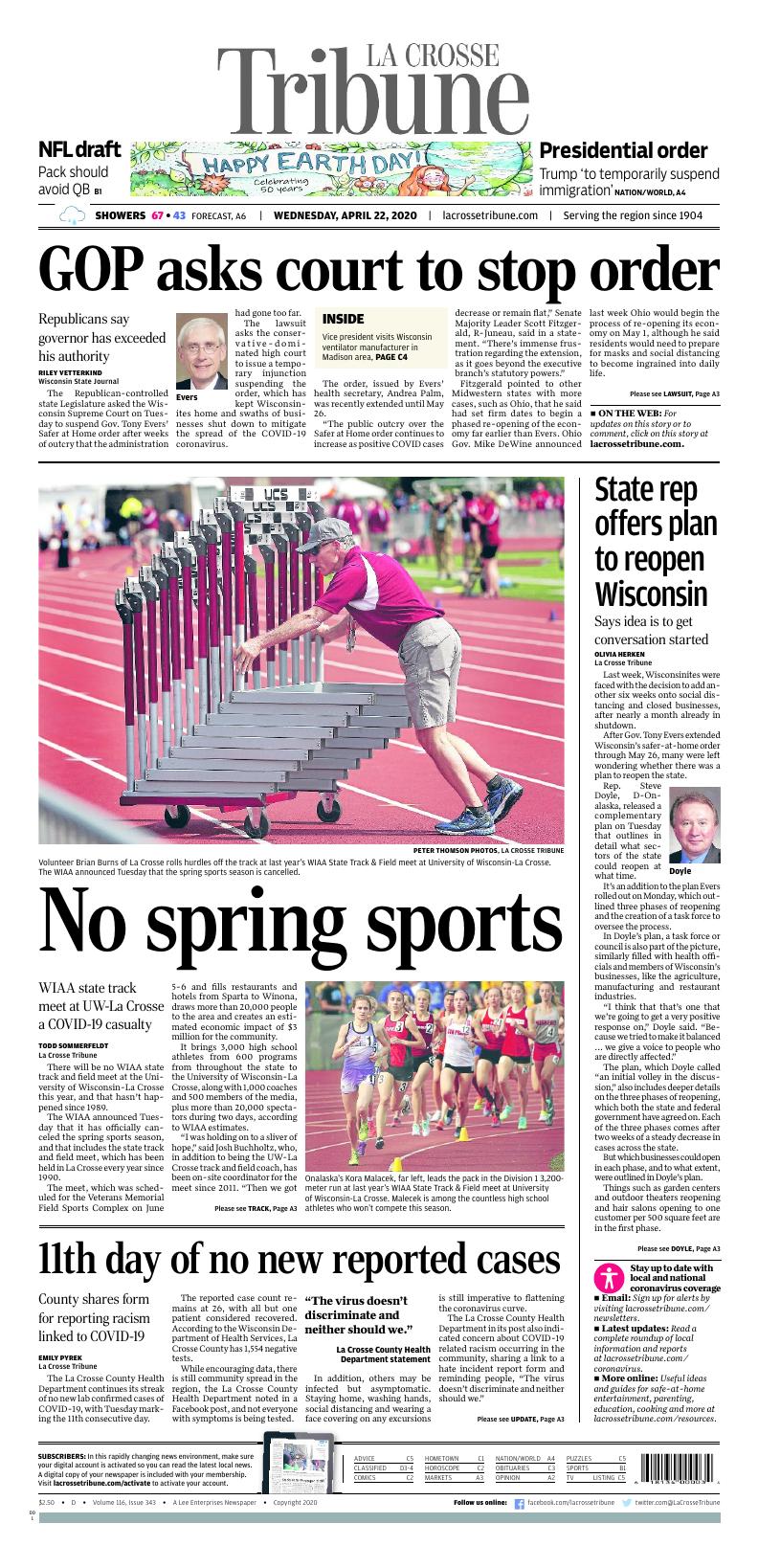 Page A1 La Crosse Tribune