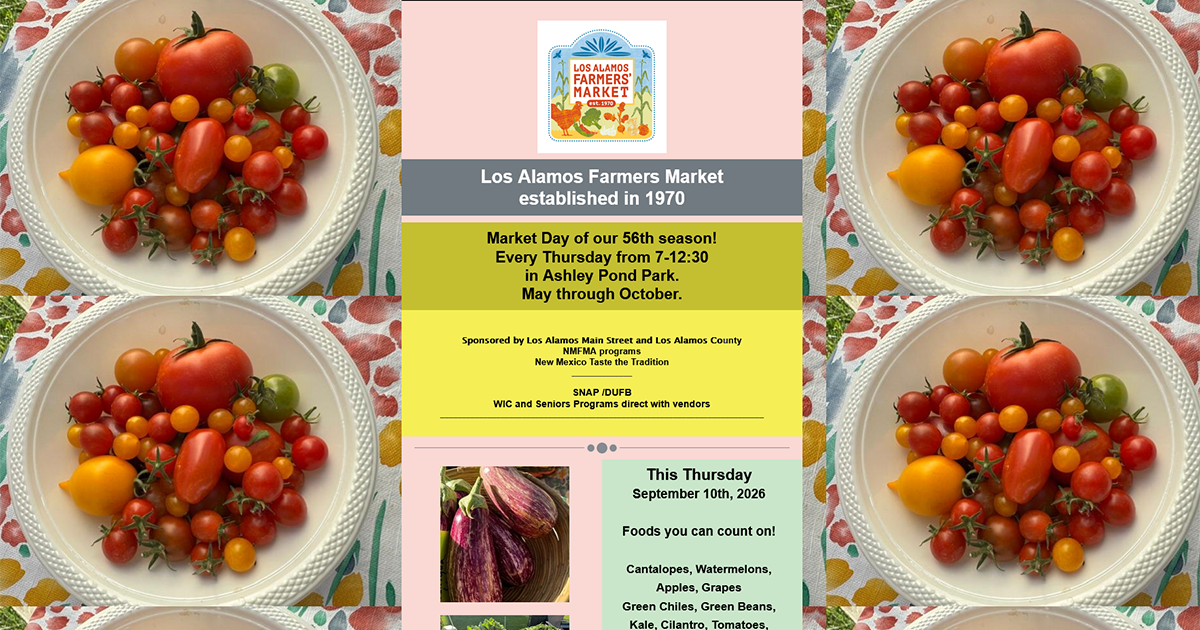 Fresh Selections At Los Alamos Farmers Market Thursday At The Pond