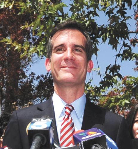 Eric Garcetti, L.A.'s mayor, has campaigned aggressively for