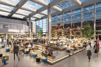 major atrium overhaul at wells fargo center development