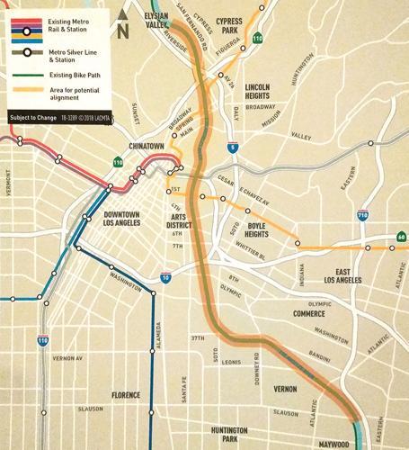Los Angeles Bike Paths Map Metro Explores 365 Million Riverside Bike Path News Ladowntownnews Com
