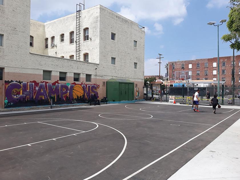 New Basketball Court Other Upgrades Made To Skid Row Parks News