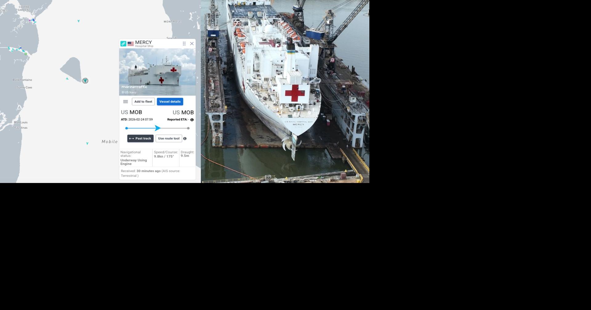USNS Mercy leaves Mobile Bay | Mobile | lagniappemobile.com