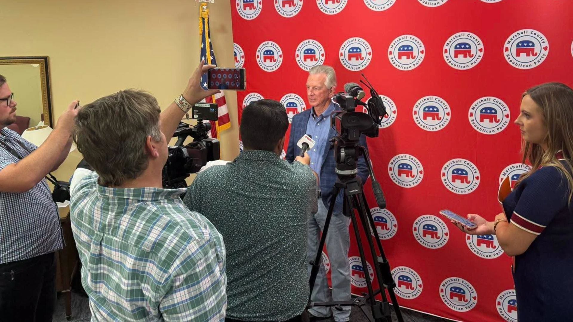 A Reporter Asked Tommy Tuberville About His Promise to Give His Salary to Veterans. Tuberville Said 'Get Him Out,' and Deputies Did.