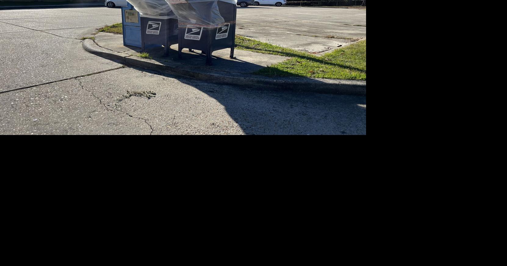 Blue Post Office Boxes
