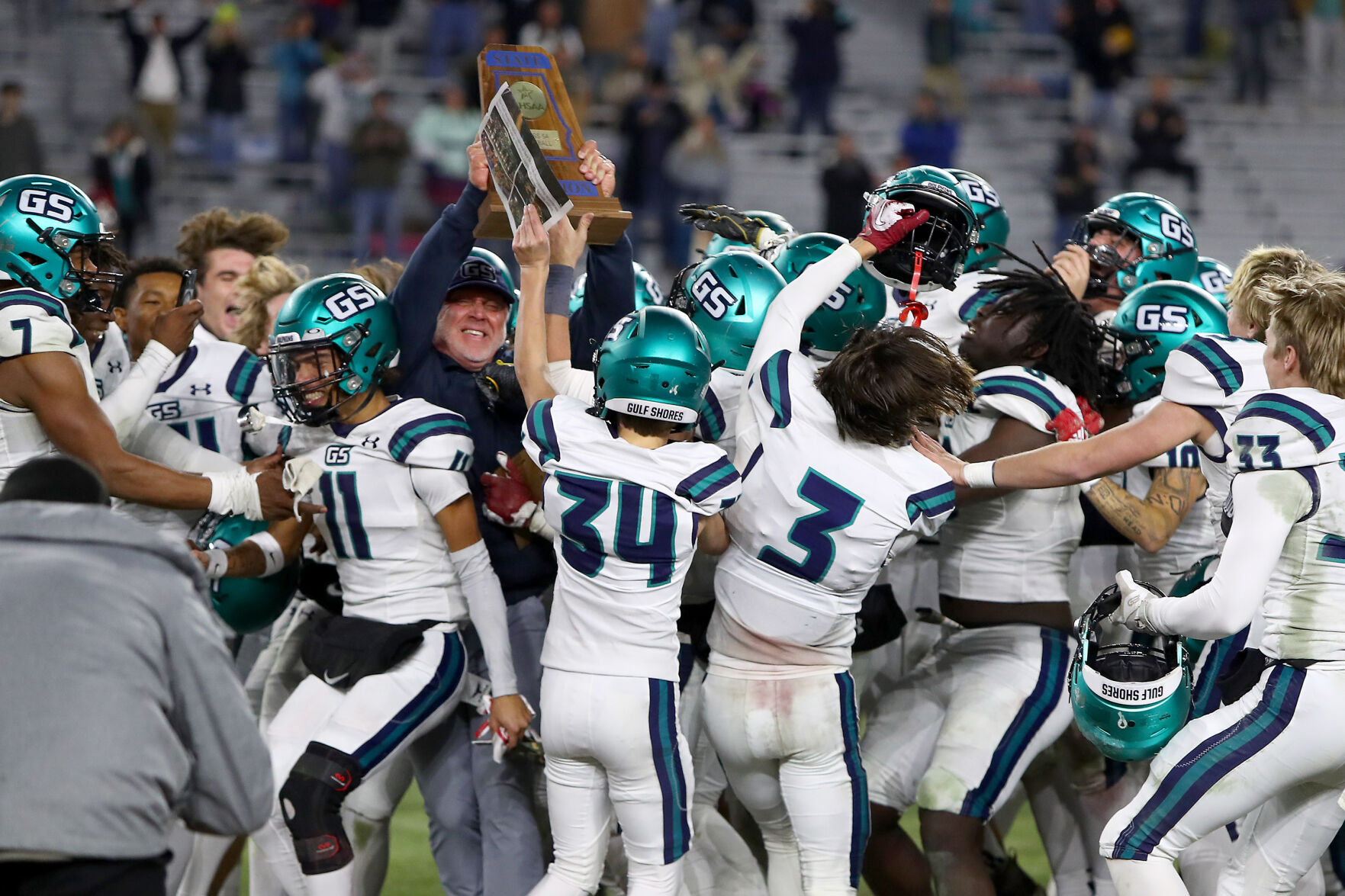 Gulf Shores Makes History with Undefeated Season, Wins Class 5A Football State Title!