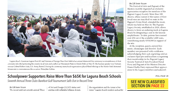 Laguna Beach News May 26 2023 Digital edition lagunabeachindy com