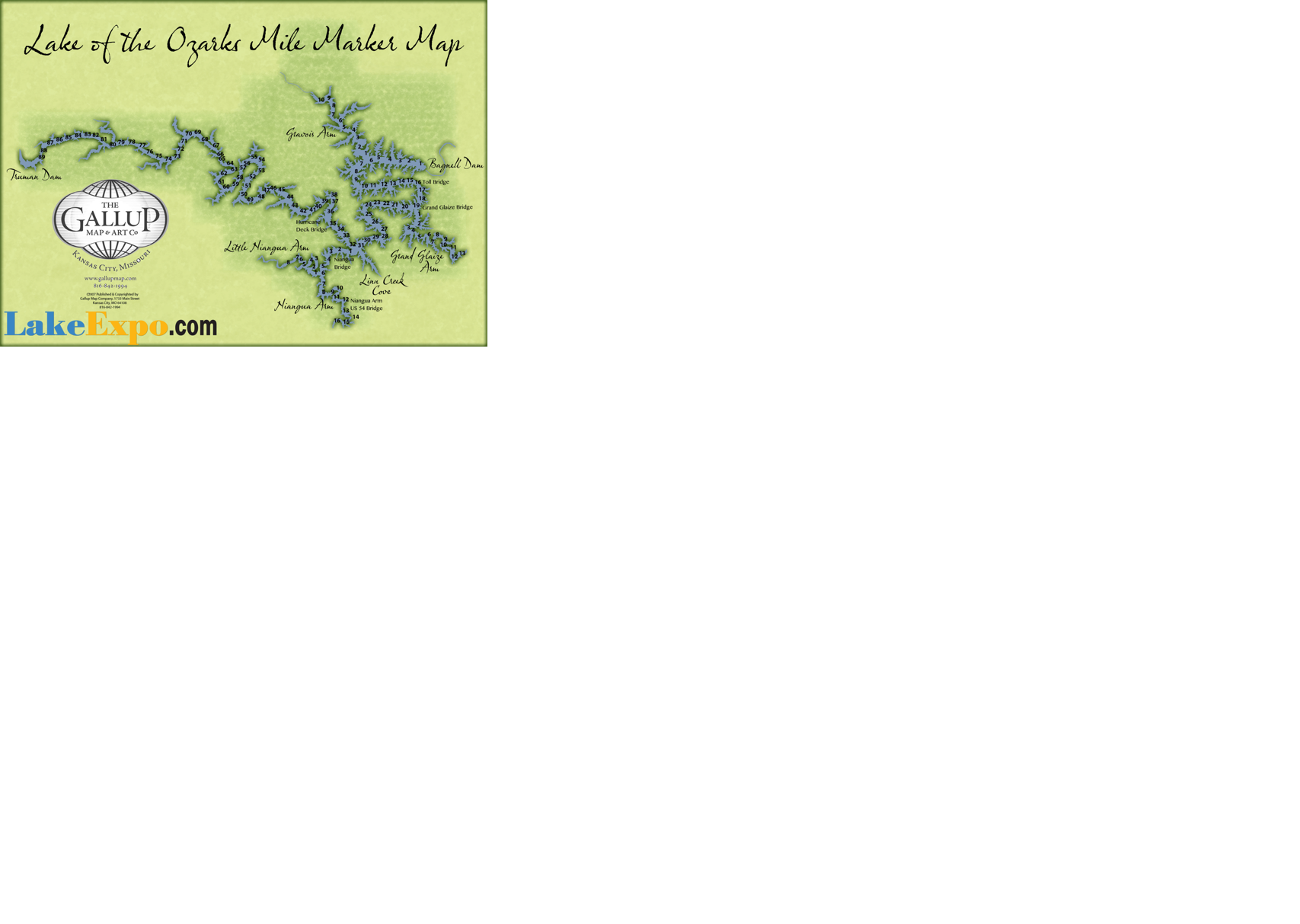 Mile Marker Map Lake of the Ozarks lakeexpo com