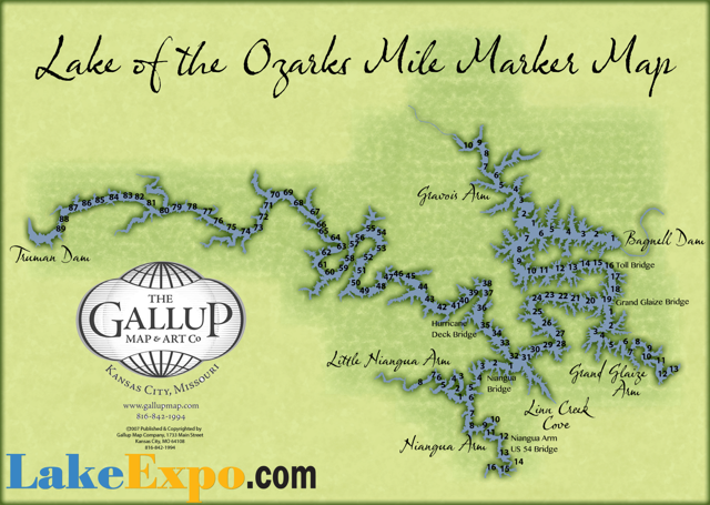 Mile Marker Map - Lake of the Ozarks | lakeexpo.com