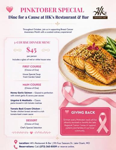 Pinktober - Dine for a Cause at HK's!