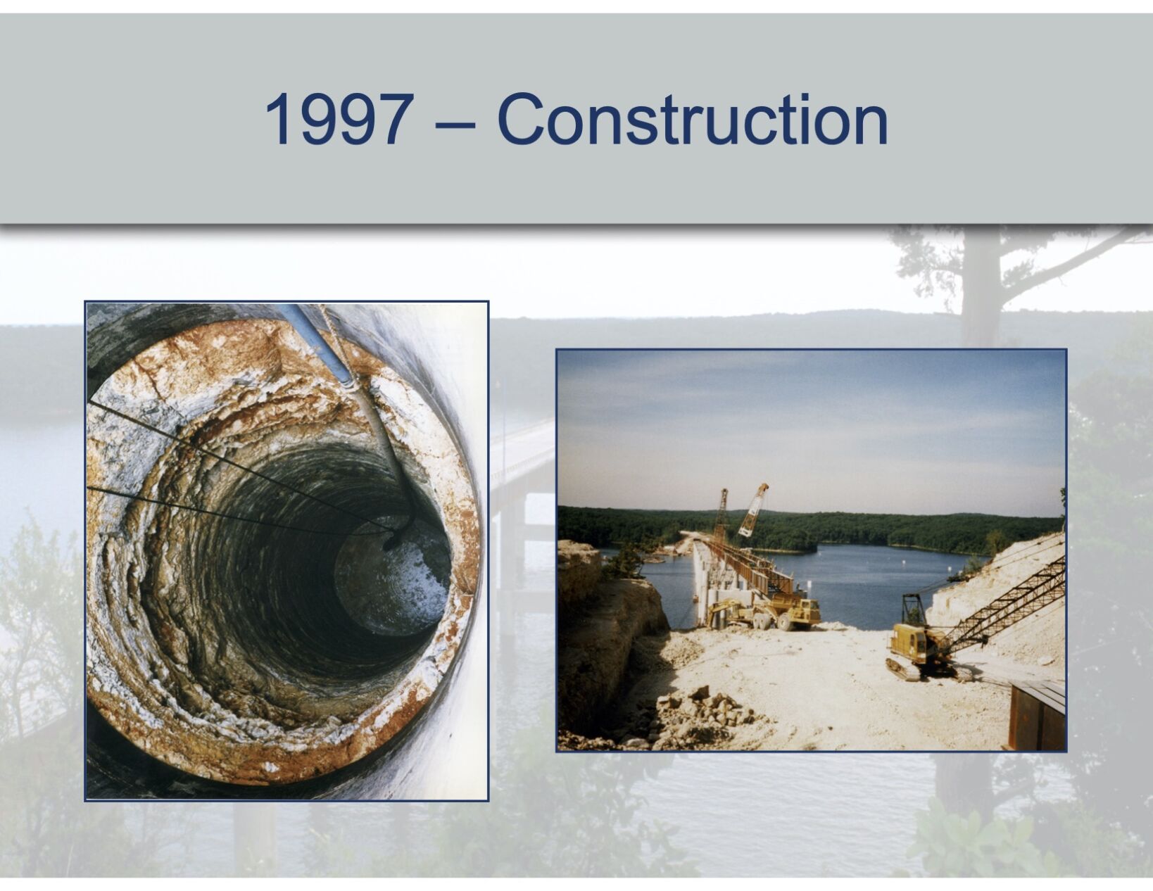 Construction of Toll Bridge Photos 1997