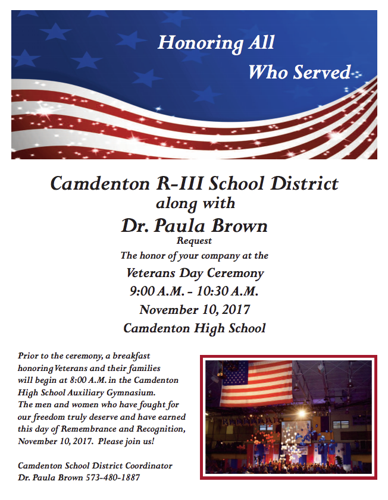 Veterans Day Ceremony at Camdenton High School