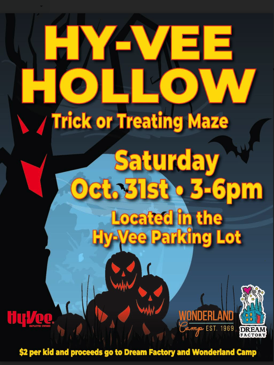 Hy Vee Hollow Trick Or Treat Maze Upcoming Events Lakeexpo Com