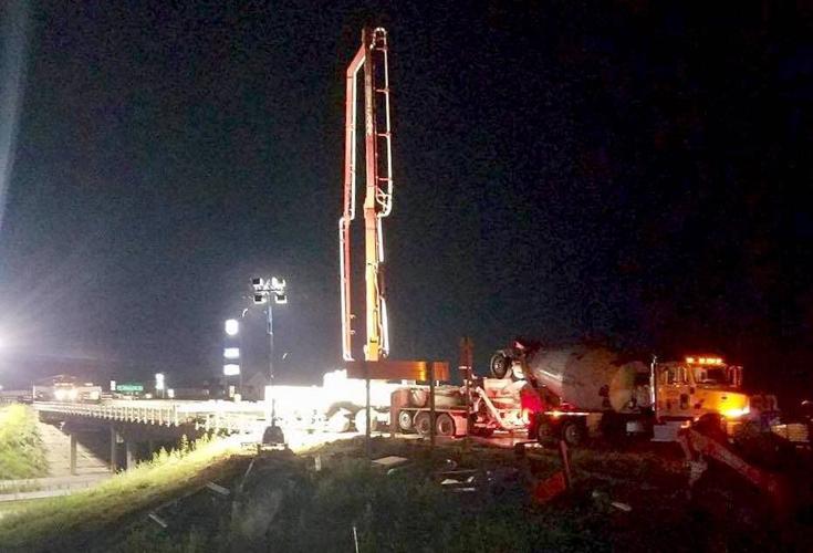 Crews Pour Concrete Decking At The Highway 52 Overpass on July 18