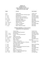 Hillbilly Fair Schedule