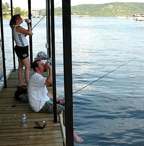Catfishin' from the Dock