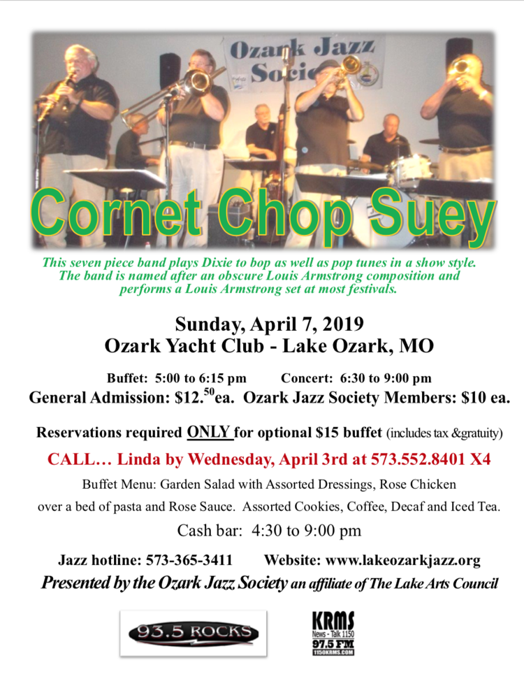 Ozark Jazz Society Cornet Chop Suey Live Music Entertainment At Lake Of The Ozarks Lakeexpo Com