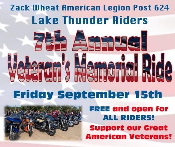 Lake Thunder Riders 7th Annual Veteran's Memorial Ride