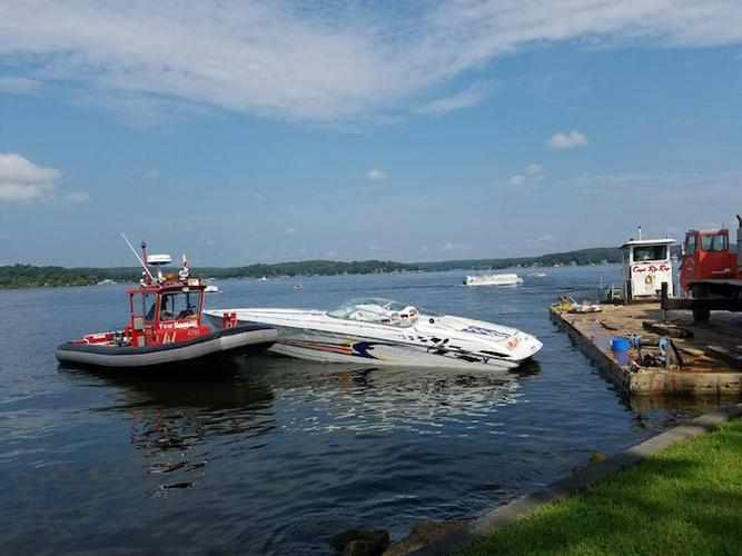 Grounded Boat Towed