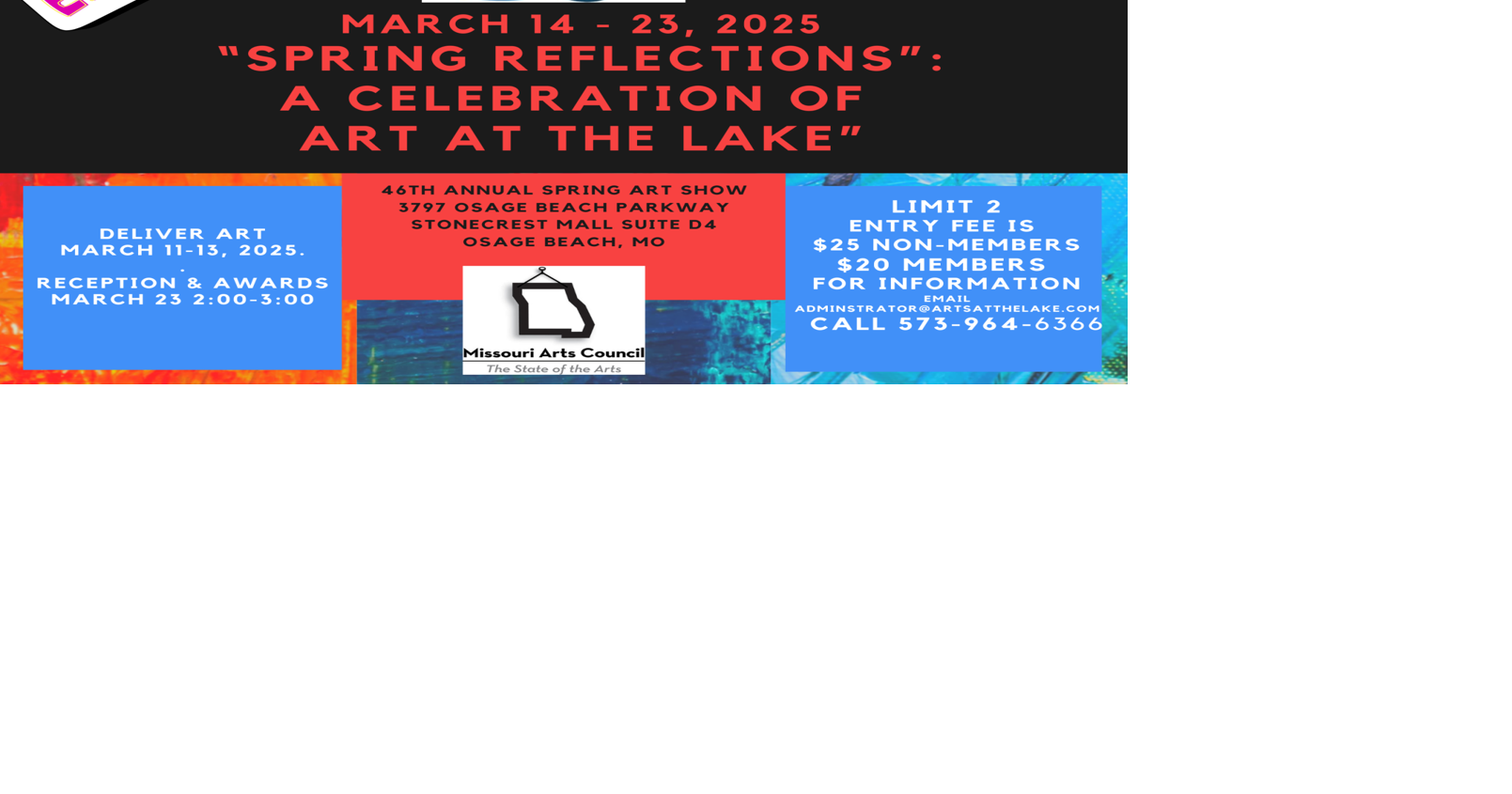 46th Annual Spring Art Show Events Calendar Lake of the Ozarks