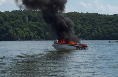 Boat Catches Fire, Woman Injured